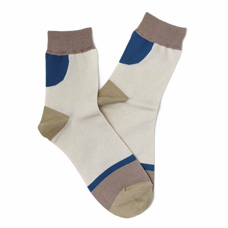 Sarahbel Socks Half circle Ivory  サラベル ソックス ハーフ サイクル アイボリー SAB-socks-half-circle-ivory