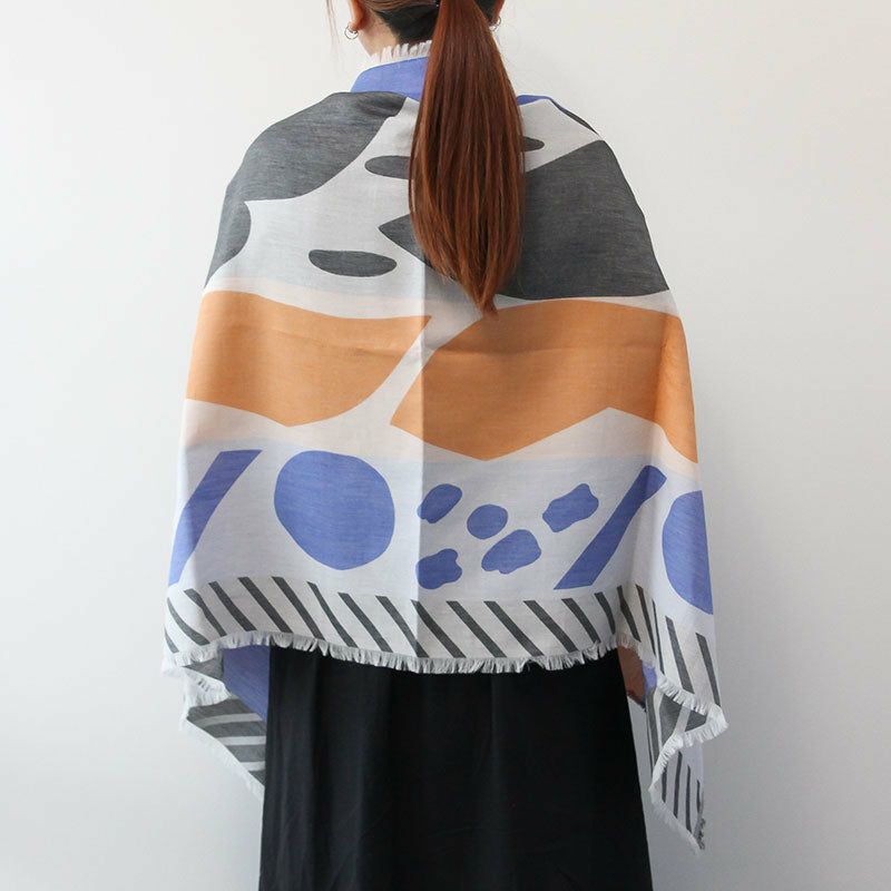 Sarahbel cotton stole Lake Blue サラベル コットンストール レイク ブルー SAB-cot-stole-lake-blue