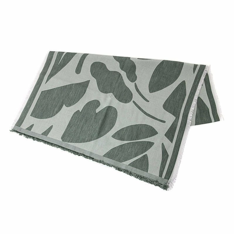 Sarahbel cotton stole Leaves Green サラベル コットンストール リーヴス グリーン SAB-cot-stole-leaves-green