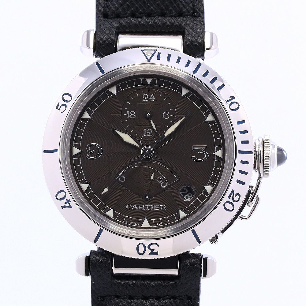 Cartier カルティエ パシャ38 N950 パワーリザーブ 中古】CARTIER PASHA N950 GMT POWER RESERVE / PASHA DE CARTIER