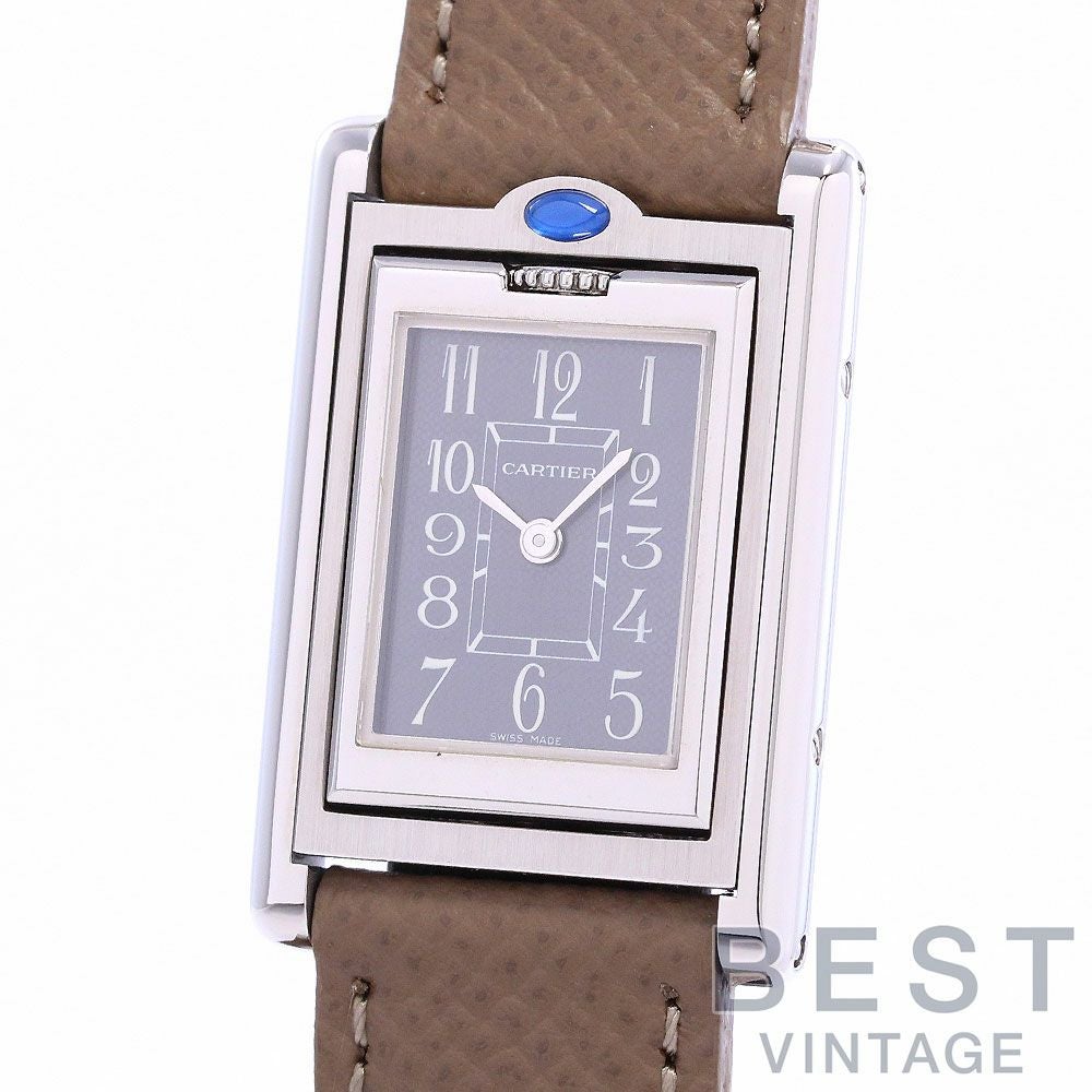 中古】CARTIER TANK BASCULANTE WATCH SMALL MODEL カルティエ タンク