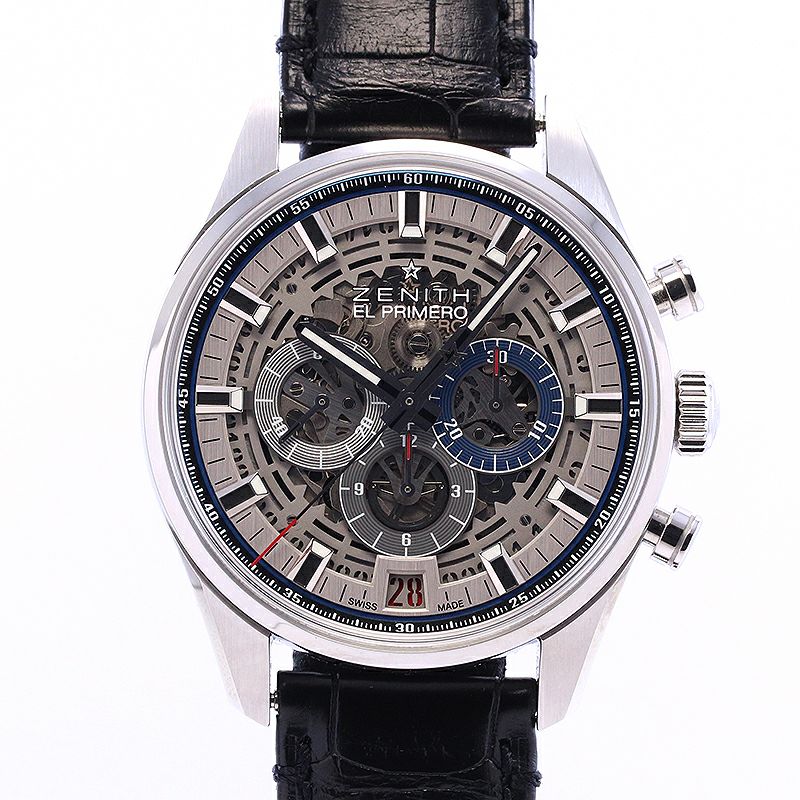 【中古】ZENITH CHRONOMASTER EL PRIMERO FULL OPEN ゼニス クロノマスター エル・プリメロ フルオープン 03.2081.400/78.C813