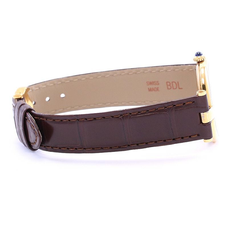 中古】CARTIER MUST VANDOME WATCH LM VERMEIL カルティエ マスト