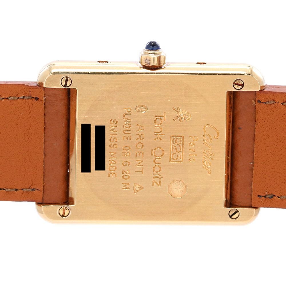 中古】CARTIER MUST TANK SMALL MODEL VERMEIL TRINITY DIAL