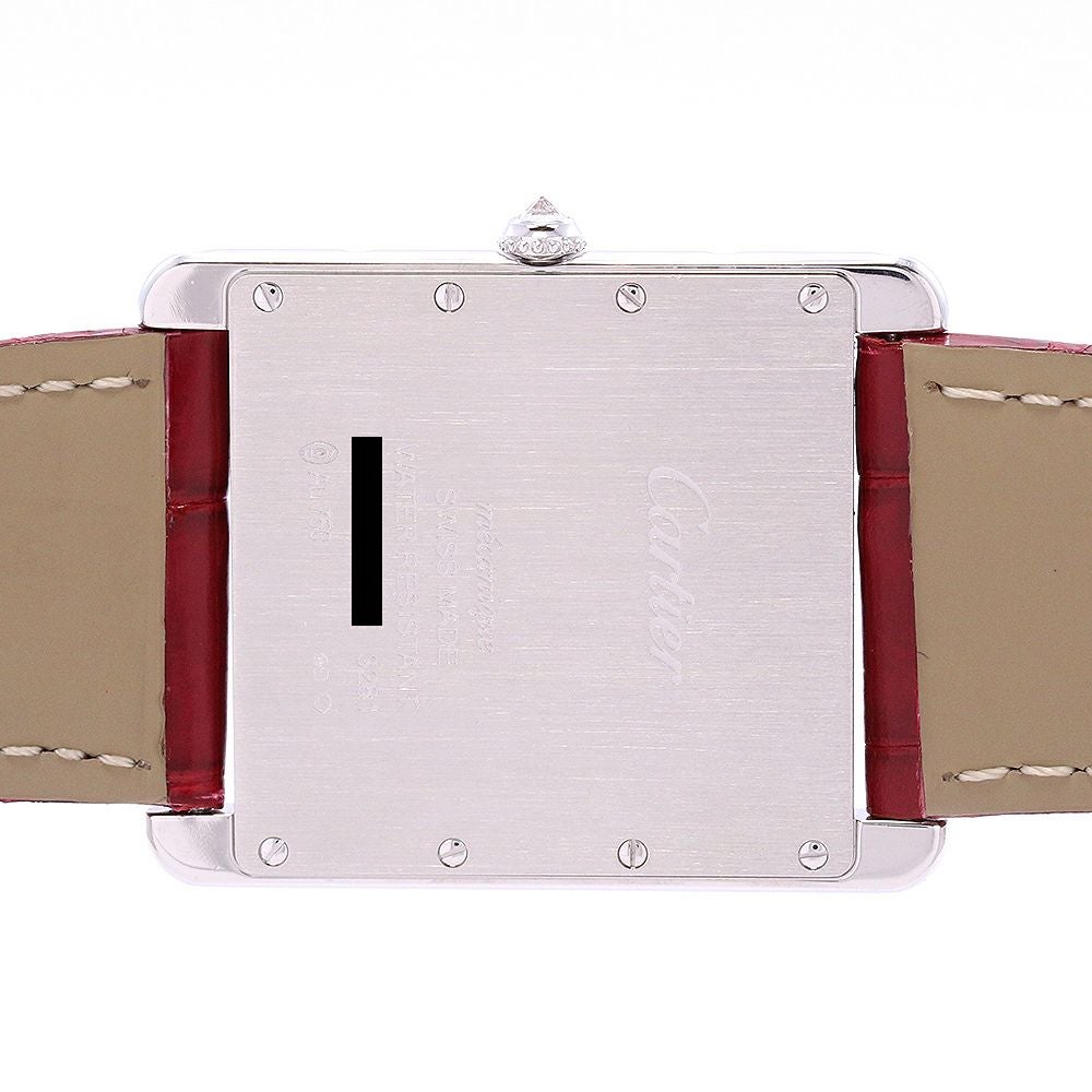 【OH済】 カルティエ 【CARTIER】 タンク ルイ カルティエ XL WT200006 メンズ シルバー K18ホワイトゴールド 腕時計 時計 TANK LOUIS CARTIER EXTRA-LARGE MODEL SILVER K18WG ダイヤモンドベゼル【中古】 中古】CARTIER TANK LOUIS CARTIER EXTRA-LARGE MODEL カルティエ