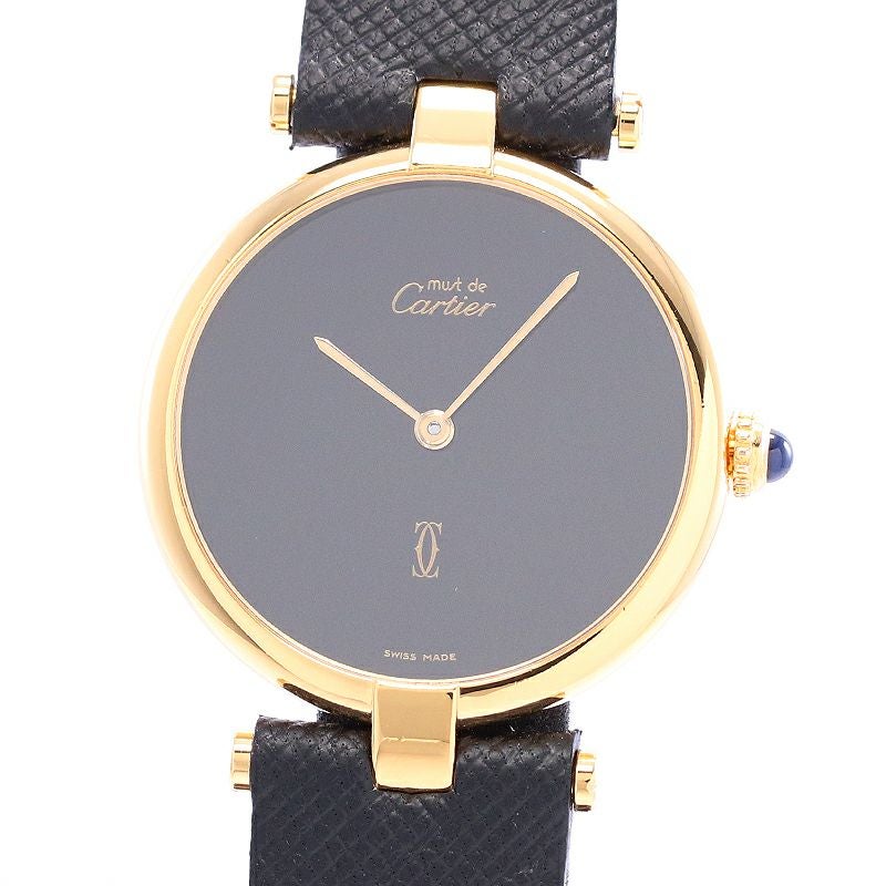 中古】CARTIER MUST VENDOME LARGE MODEL VERMEIL カルティエ マスト