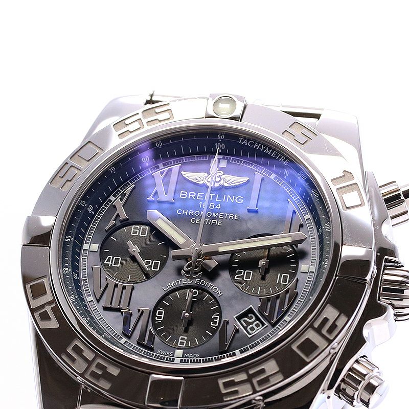中古】BREITLING CHRONOMAT 44 BLACK ROMAN MOP JAPAN LIMITED