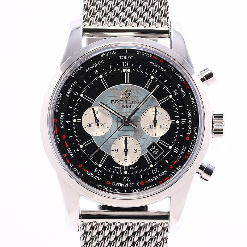【中古】BREITLING TRANSOCEAN CHRONOGRAPH UNITIME ブライトリング トランスオーシャン クロノグラフ ユニタイム AB0510U4/BB62/152A (A050B62OCA)
