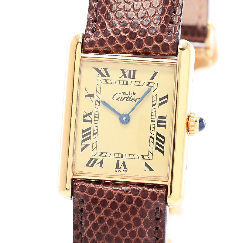 中古】CARTIER MUST TANK LARGE MODEL VERMEIL カルティエ マスト