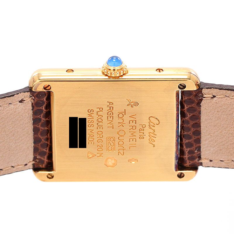 稼働品 Cartier　カルティエ/ヴェルメイユ マストタンク　クォーツ カルティエ マストタンク LM ヴェルメイユ Ref.590005 アイボリー文字