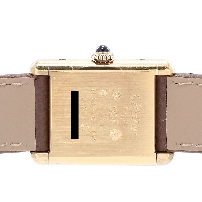 中古】CARTIER MUST TANK SMALL MODEL VERMEIL TORTOISE SHELL DIAL