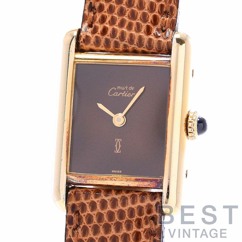カルティエ　マストタンク　vermeil 中古】CARTIER MUST TANK SMALL MODEL VERMEIL カルティエ マスト
