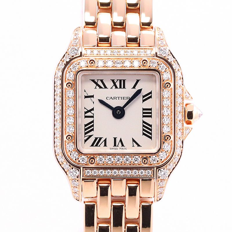nao！Cartierカルティエ　パンテール柄　ピンク　 シルク×2個 中古】CARTIER PANTHERE DE CARTIER MINI MODEL カルティエ パンテール