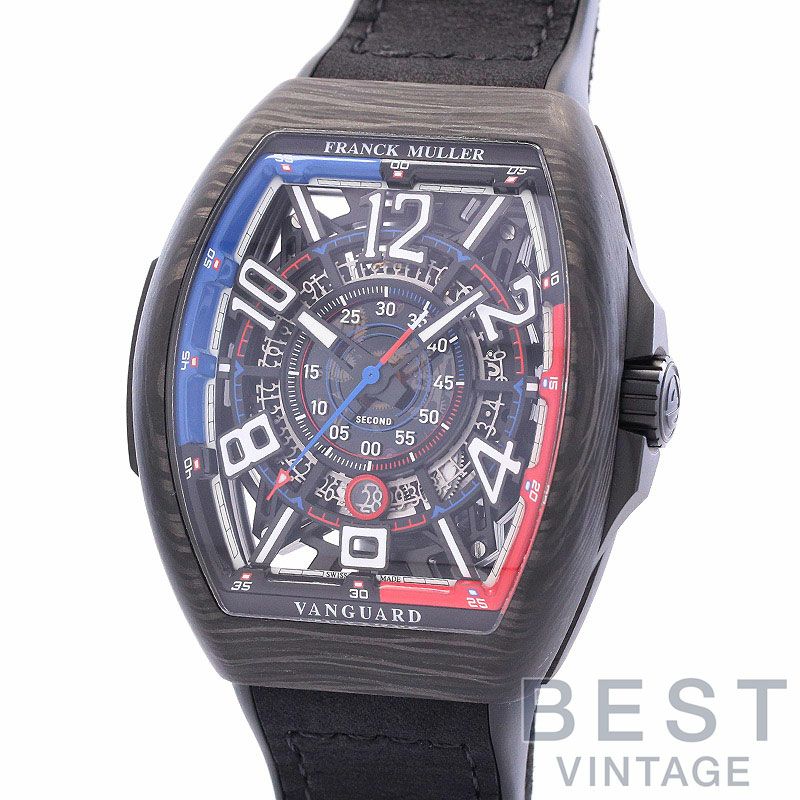 【中古】FRANCK MULLER VANGUARD RACING SKELETON TOMIYA LIMITED EDITION <br>フランク・ミュラー ヴァンガード レーシング スケルトン TOMIYA リミテッド エディション 30本限定 <br>V45SCDT SQT RCCJ CARBON NR