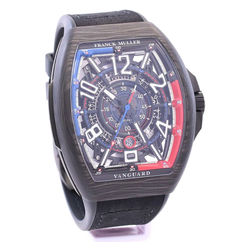 【中古】FRANCK MULLER VANGUARD RACING SKELETON TOMIYA LIMITED EDITION <br>フランク・ミュラー ヴァンガード レーシング スケルトン TOMIYA リミテッド エディション 30本限定 <br>V45SCDT SQT RCCJ CARBON NR