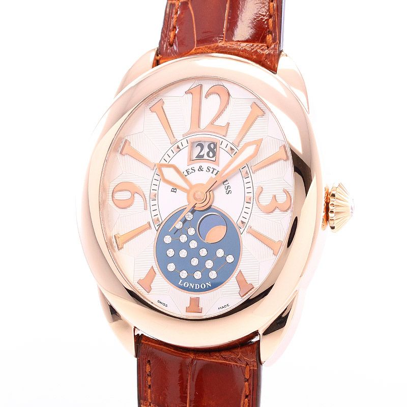 中古】BACKES&STRAUSS REGENT 1609 BIG DATE MOON PHASE バックス