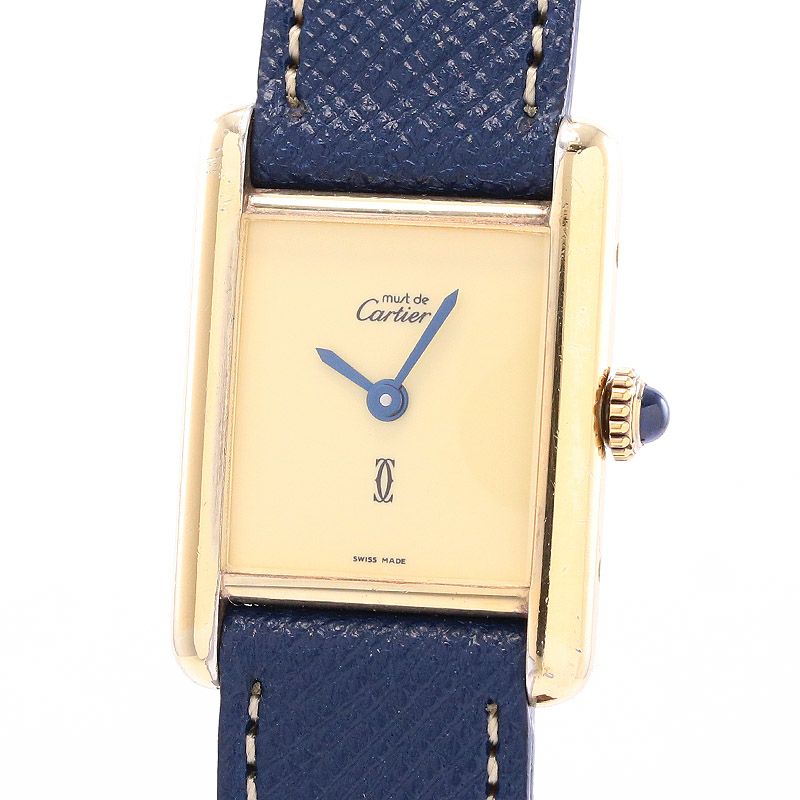 中古】CARTIER MUST TANK SMALL MODEL VERMEIL カルティエ マスト