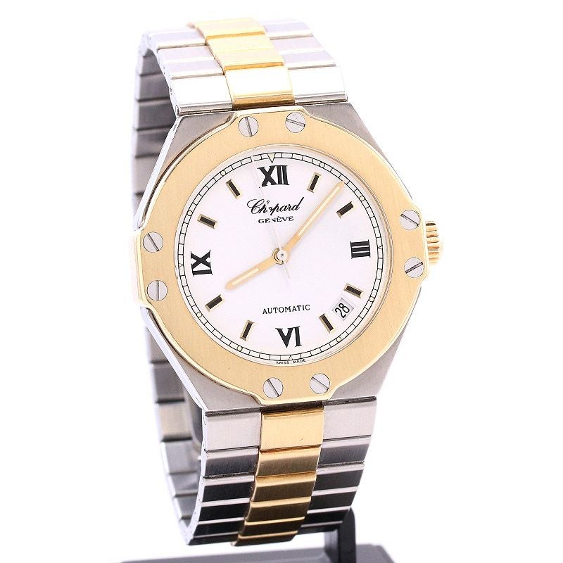 ショパール Chopard サンモリッツ コンビ 25/8074-15 レディース 腕時計 ホワイト YG イエローゴールド クォーツ St. Moritz 90317690 Chopard サンモリッツ コンビ 25/8074-15 レディース 腕時計 ホワイト