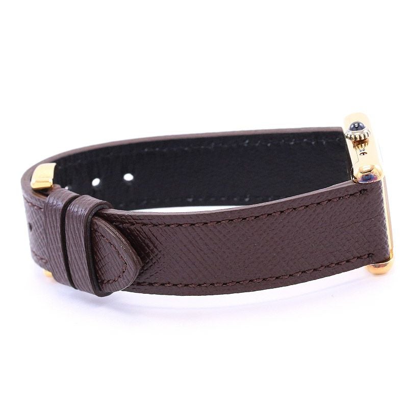 【中古】CARTIER MUST TANK SMALL MODEL VERMEIL "PLAIN IVOLY DIAL" <br>カルティエ マストタンクSM ヴェルメイユ プレーンアイボリーダイヤル <br>3