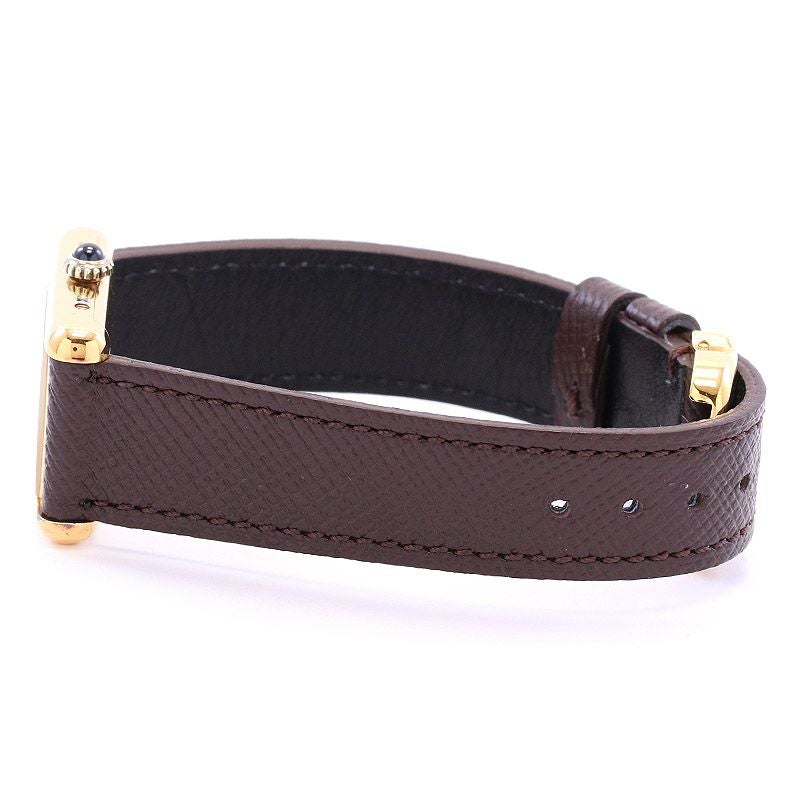 【中古】CARTIER MUST TANK SMALL MODEL VERMEIL "PLAIN IVOLY DIAL" <br>カルティエ マストタンクSM ヴェルメイユ プレーンアイボリーダイヤル <br>3