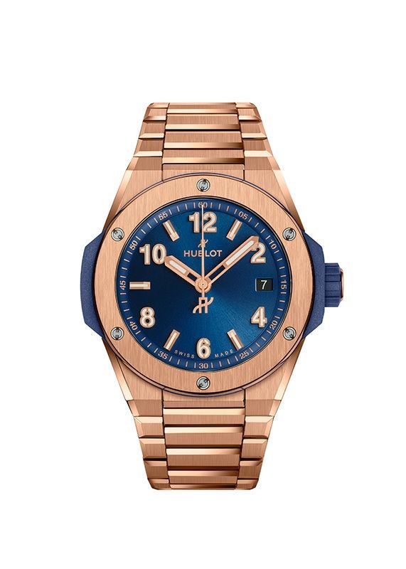 HUBLOT BIG BANG INTEGRATED TIME ONLY KING GOLD BLUE ウブロ ビッグ