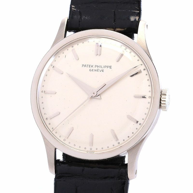 PATEK PHILIPPE (パテックフィリップ) 手巻き腕時計/カラトラバ ホワイト BEYER(バイエル)Ｗネーム 中古】PATEK PHILIPPE CALATRAVA パテック・フィリップ カラトラバ