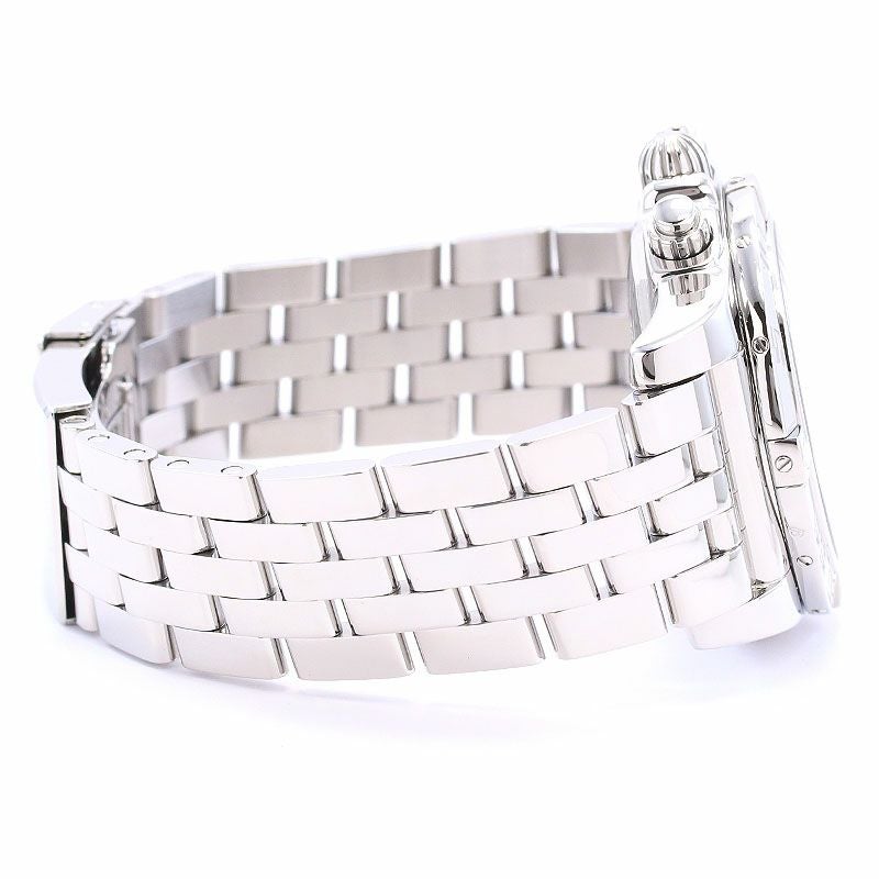 【中古】BREITLING CHRONOMAT 44  JAPAN LIMITED ブライトリング クロノマット 44 MOP ブラック＆ホワイト 日本限定400本 AB01103C/BC48/375A (A011BWJPA)