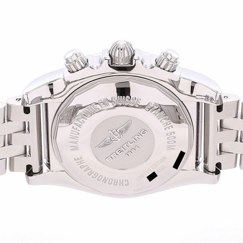 【中古】BREITLING CHRONOMAT 44  JAPAN LIMITED ブライトリング クロノマット 44 MOP ブラック＆ホワイト 日本限定400本 AB01103C/BC48/375A (A011BWJPA)