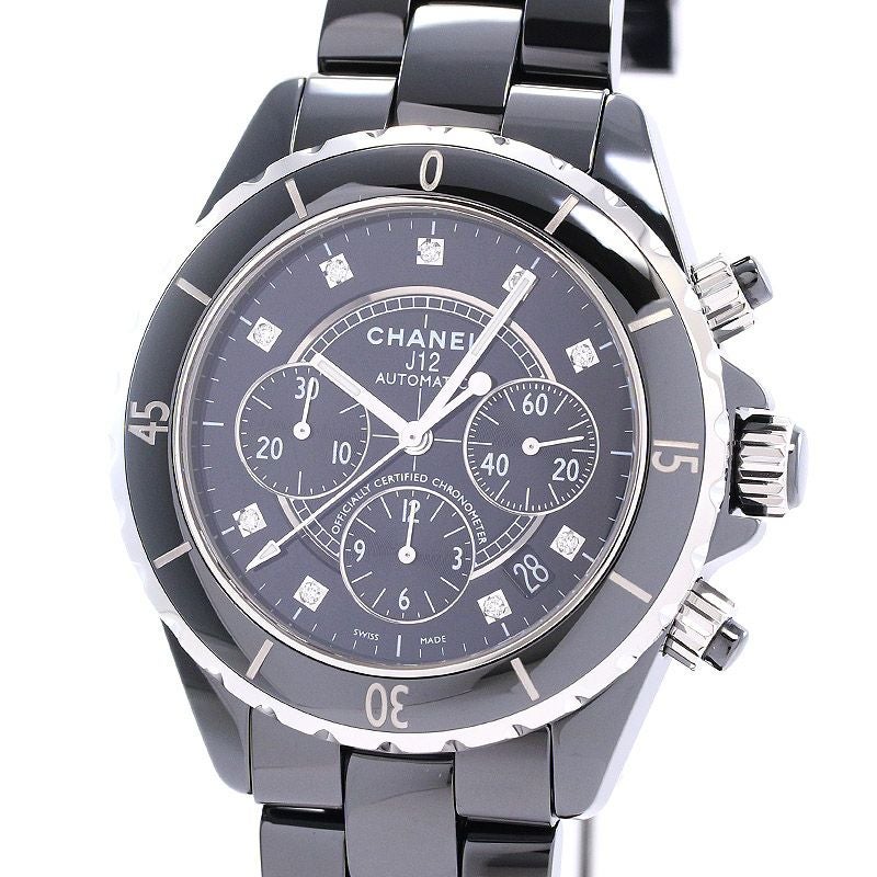 中古】CHANEL J12 CHRONOGRAPH BLACK CERAMIC シャネル J12 クロノ