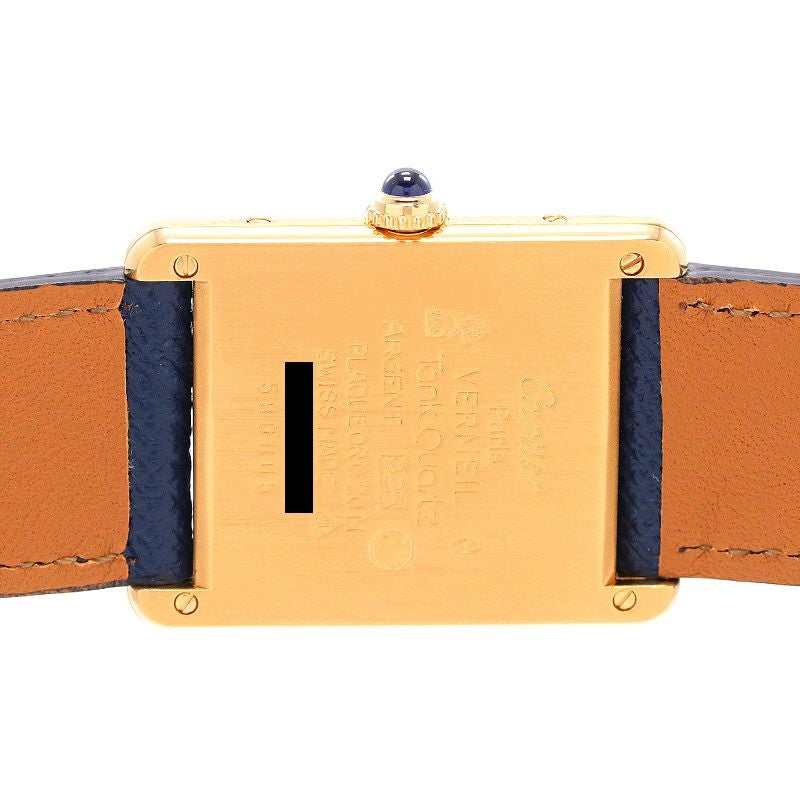 中古】CARTIER MUST TANK LARGE MODEL VERMEIL TRINITY DIAL