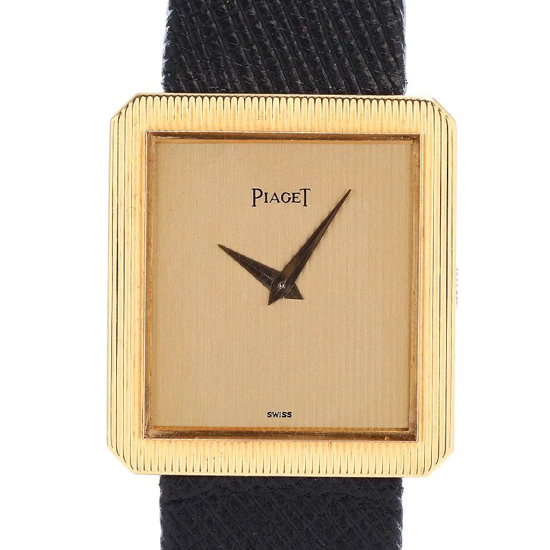 PIAGET◇ピアジェ ミスプロトコール 腕時計 ゴールド 白 黒 クロコ 【3 