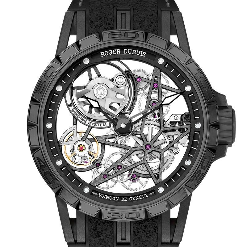 ROGER DUBUIS EXCALIBUR SPIDER PIRELLI BLACK DLC TITANIUM 45MM