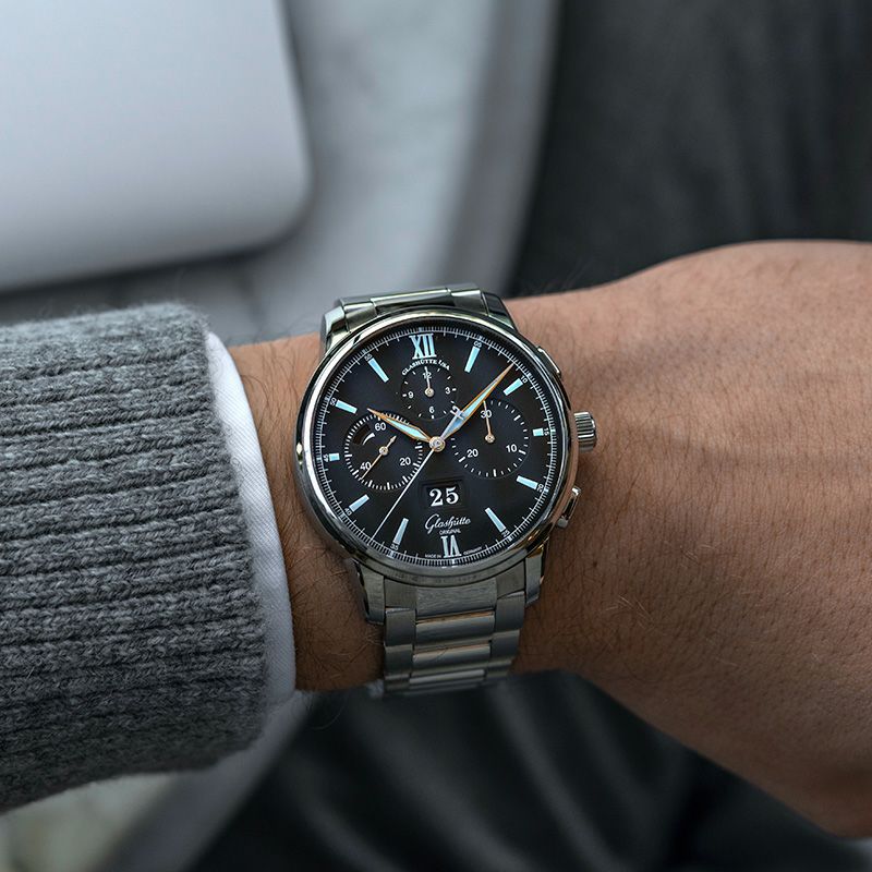 GLASHUTTE ORIGINAL Senator Chronograph Panorama Date グラス