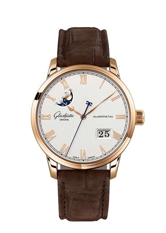 GLASHUTTE ORIGINAL Senator Excellence Panorama Date Moon Phase グラスヒュッテ・オリジナル セネタ・エクセレンス・パノラマデイト・ムーンフェイズ 1-36-24-02-05-62
