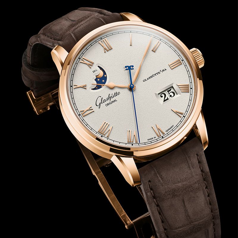 GLASHUTTE ORIGINAL Senator Excellence Panorama Date Moon Phase グラスヒュッテ・オリジナル セネタ・エクセレンス・パノラマデイト・ムーンフェイズ 1-36-24-02-05-62