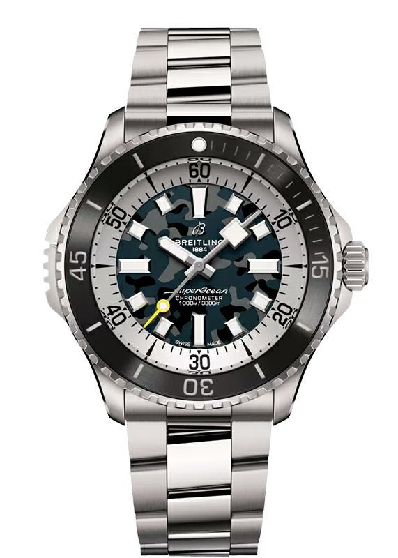 希少モデル★正規品本物★ブライトリングBREITLING★Superocean ChronographスーパーオーシャンM2000★ブルーダイヤル★46mm★付属品完備 BREITLING SUPEROCEAN AUTOMATIC 46 SUPER DIVER ブライトリング