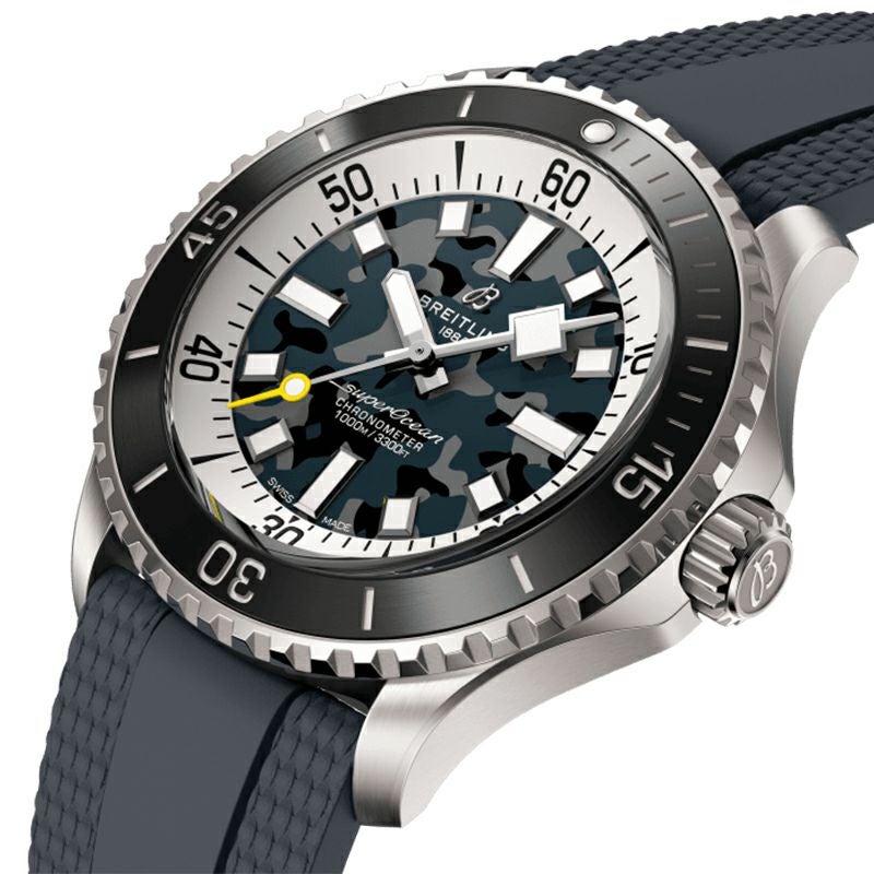 希少モデル★正規品本物★ブライトリングBREITLING★Superocean ChronographスーパーオーシャンM2000★ブルーダイヤル★46mm★付属品完備 BREITLING SUPEROCEAN AUTOMATIC 46 SUPER DIVER ブライトリング