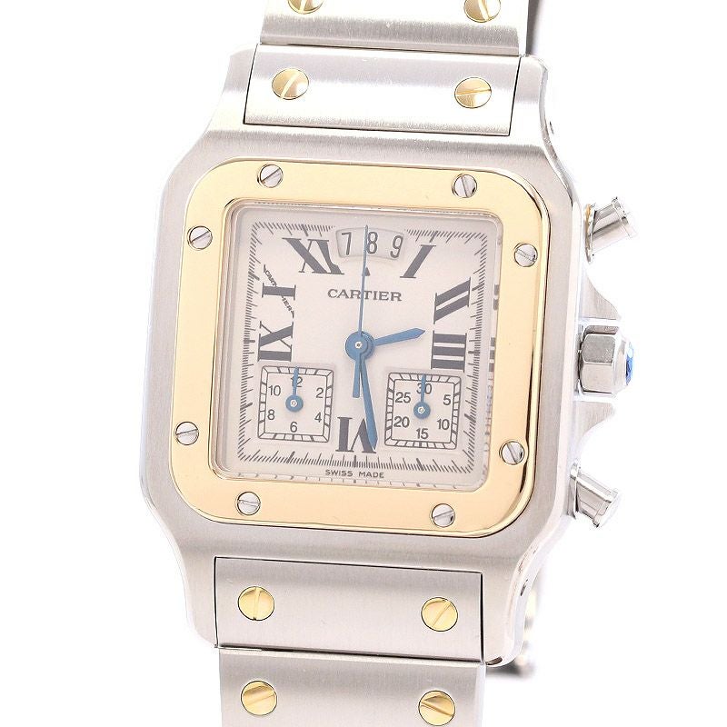 中古】CARTIER SANTOS GALBEE CHRONO REFLEX カルティエ サントス