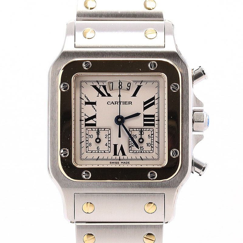中古】CARTIER SANTOS GALBEE CHRONO REFLEX カルティエ サントス