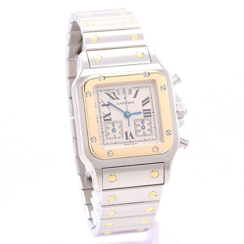 中古】CARTIER SANTOS GALBEE CHRONO REFLEX カルティエ サントス