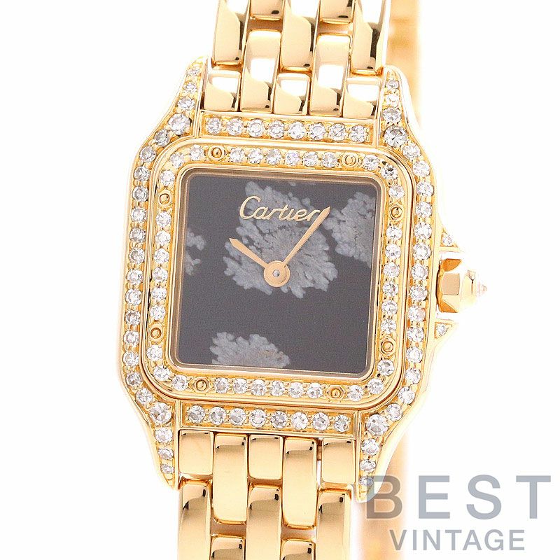 中古】CARTIER PANTHERE SMALL MODEL NATURAL STONE DIAL カルティエ