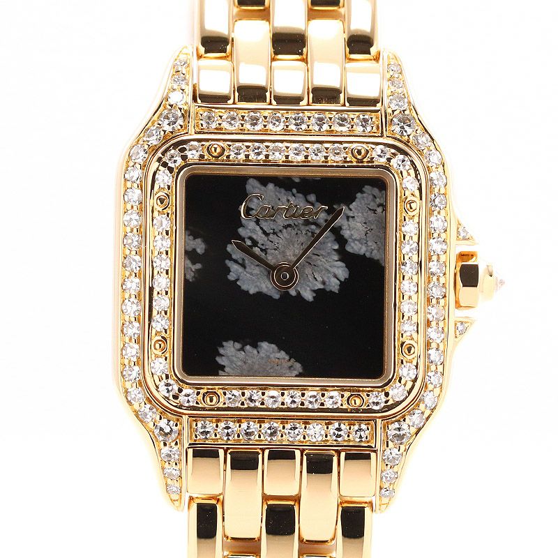 中古】CARTIER PANTHERE SMALL MODEL NATURAL STONE DIAL カルティエ