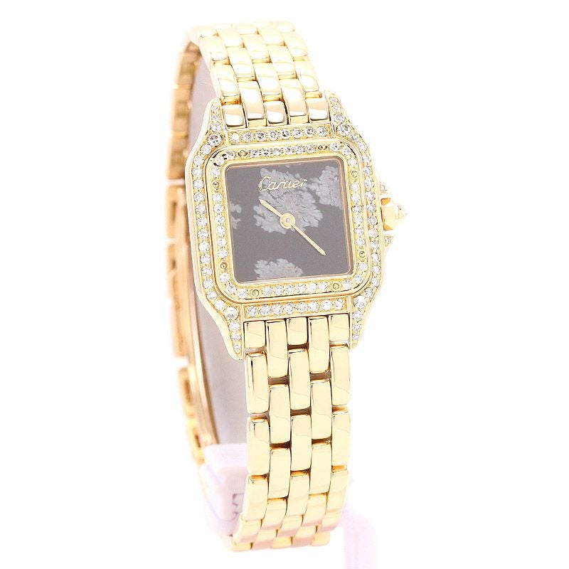 中古】CARTIER PANTHERE SMALL MODEL NATURAL STONE DIAL カルティエ