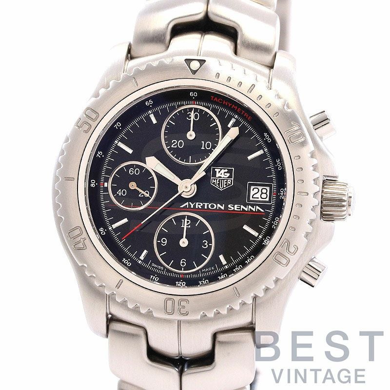【中古】TAG HEUER LINK CHRONOGRAPH AYRTON SENNA LIMITED タグ・ホイヤー リンク クロノグラフ アイルトン・セナ 世界1991本限定 CT2114.BA0550