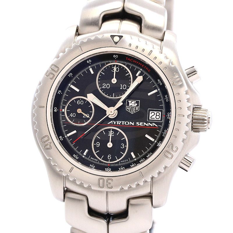 【中古】TAG HEUER LINK CHRONOGRAPH AYRTON SENNA LIMITED タグ・ホイヤー リンク クロノグラフ アイルトン・セナ 世界1991本限定 CT2114.BA0550