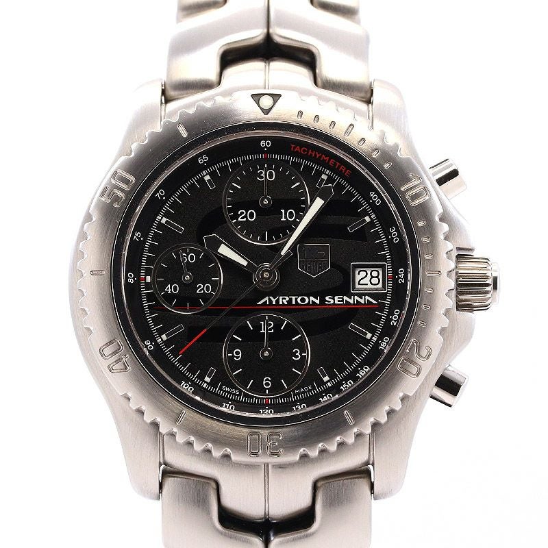 【中古】TAG HEUER LINK CHRONOGRAPH AYRTON SENNA LIMITED タグ・ホイヤー リンク クロノグラフ アイルトン・セナ 世界1991本限定 CT2114.BA0550