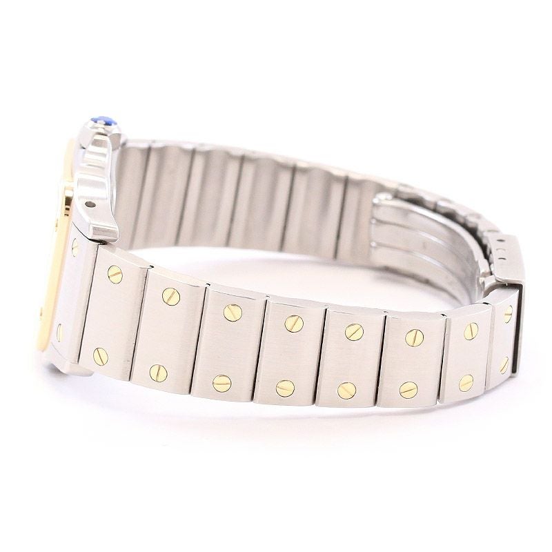 カルティエ Cartier サントスガルベSM W20012C4 コンビ レディース 腕時計 アイボリー K18YG クォーツ Santos Galbee 90315895 Cartier - カルティエ Cartier サントスガルベSM W20012C4 コンビ