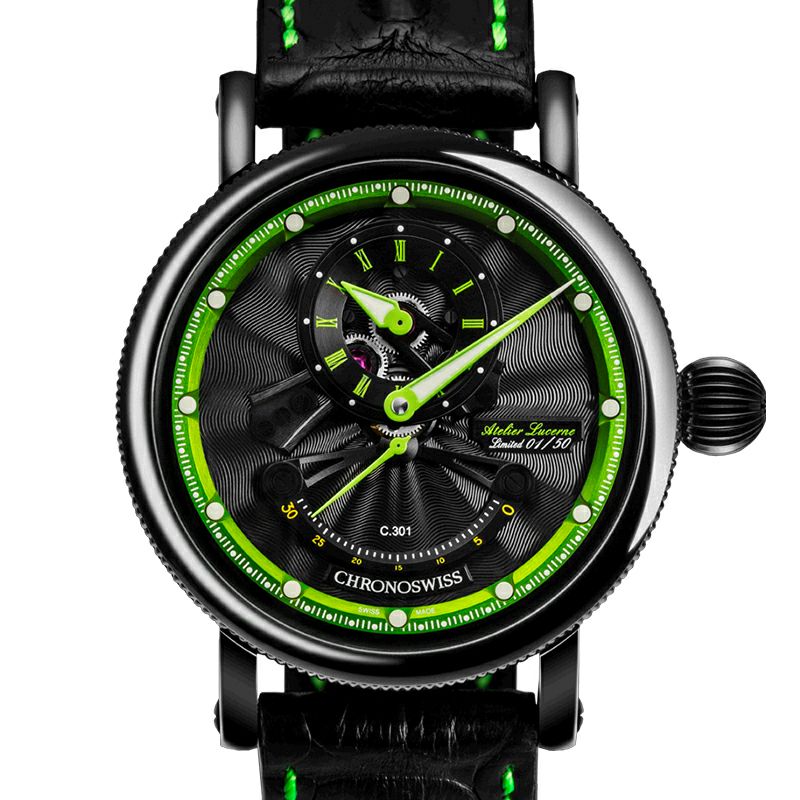 CHRONOSWISS OPEN GEAR RESEC GREEN CIRCLE クロノスイス オープンギア レ・セック グリーンサイクル CH-6925-BKGRE