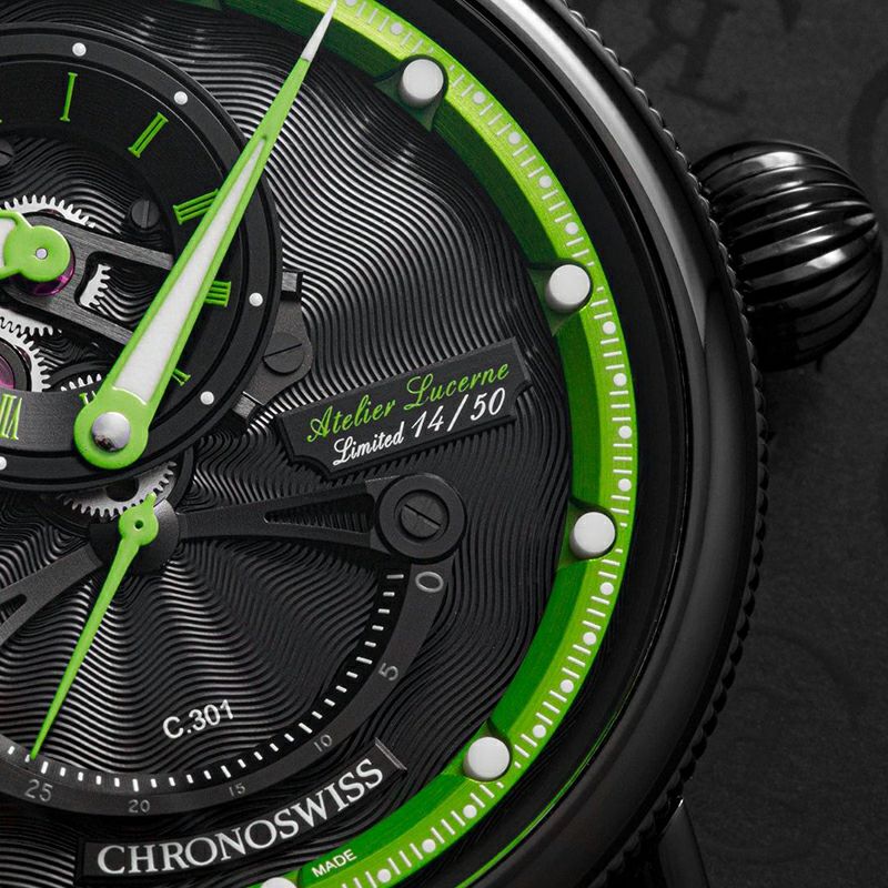 CHRONOSWISS OPEN GEAR RESEC GREEN CIRCLE クロノスイス オープンギア レ・セック グリーンサイクル CH-6925-BKGRE