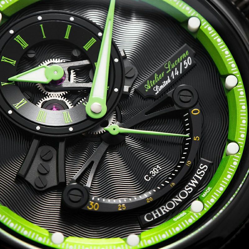 CHRONOSWISS OPEN GEAR RESEC GREEN CIRCLE クロノスイス オープンギア レ・セック グリーンサイクル CH-6925-BKGRE